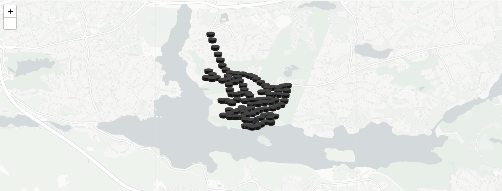 IoT mesh network spread out over a large distance